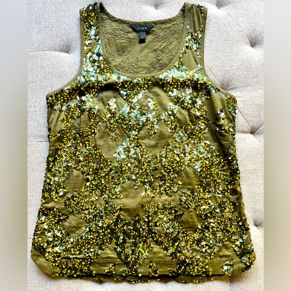 J. Crew beaded shirt.